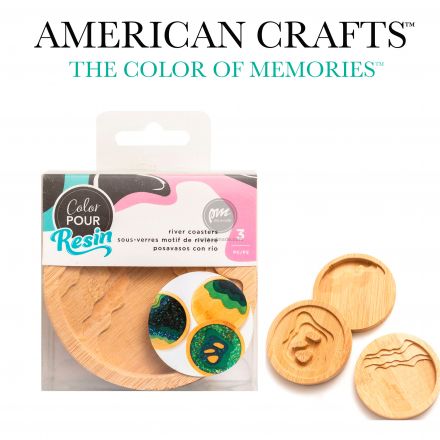 Bộ 3 khuôn gỗ resin hiệu AC - mẫu layers và dòng sông