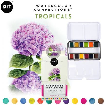 Hộp 12 màu nước Prima - bộ Tropicals