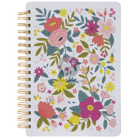 Sổ lò xo họa tiết hoa Pink & Yellow