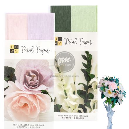 Xấp 2 giấy crepe làm hoa cực mịn