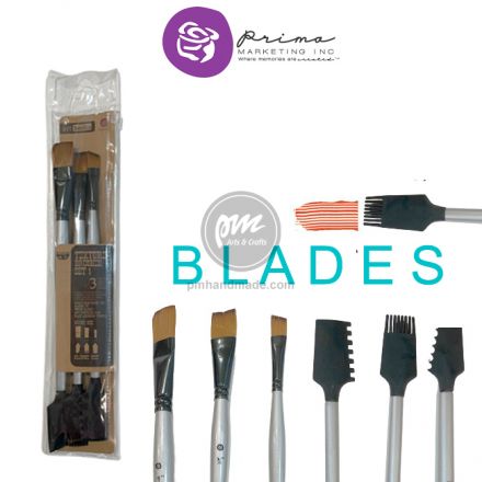 Bộ cọ fan đa năng 2 trong 1 hiệu Prima set 3 cây