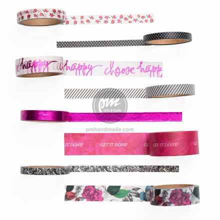Gói băng keo washi tape mẫu elegant 5m/cuộn