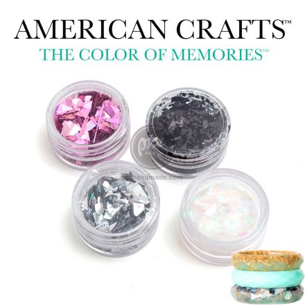 Bộ 4 lá foil trang trí resin mẫu holographic