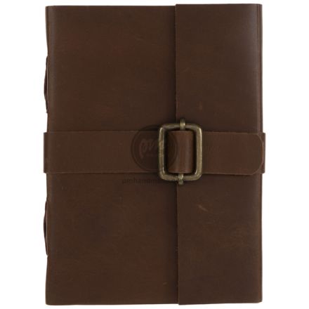 Sổ vẽ sketchbook bìa da màu nâu có khóa