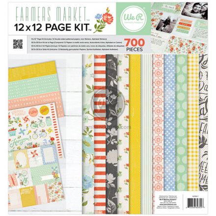 Bộ giấy làm scrapbook mẫu farmer's market 12 x 12"