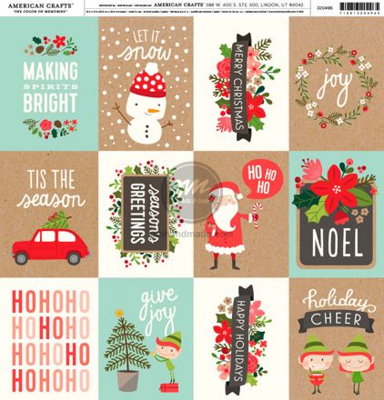 Giấy paper pad mẫu ho ho ho size 12x12"