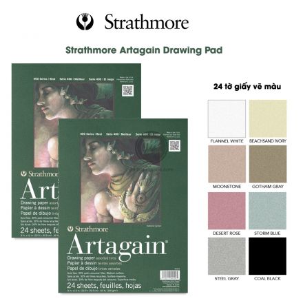 Tập giấy vẽ Strathmore Artagain size 9x12''