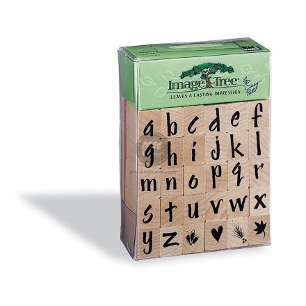 Bộ 30 dấu in gỗ bảng chữ cái thường & ký tự