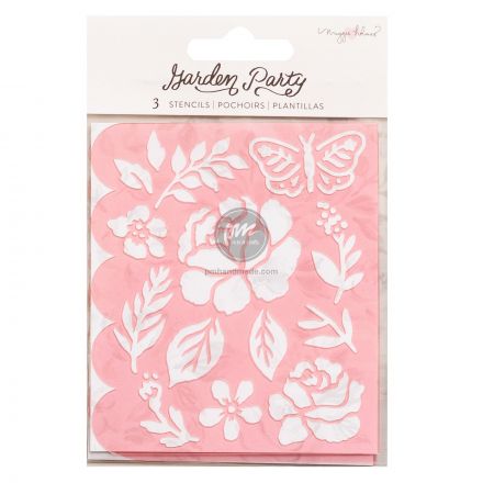 Bộ 3 khuôn stencil mẫu garden party