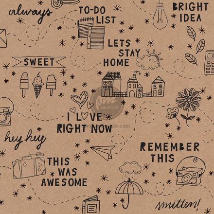 Giấy kraft lẻ mẫu rise and shine 12"x12"