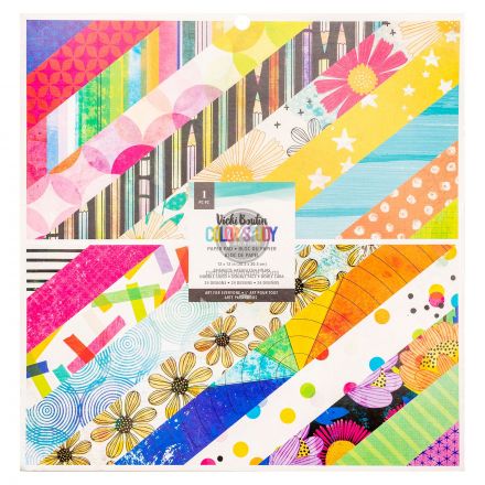 Tập giấy paper pad mẫu color study 2 mặt 12x12 inch