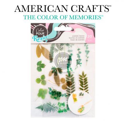 Bộ 20 lá nhưa acetate trang trí resin hiệu AC