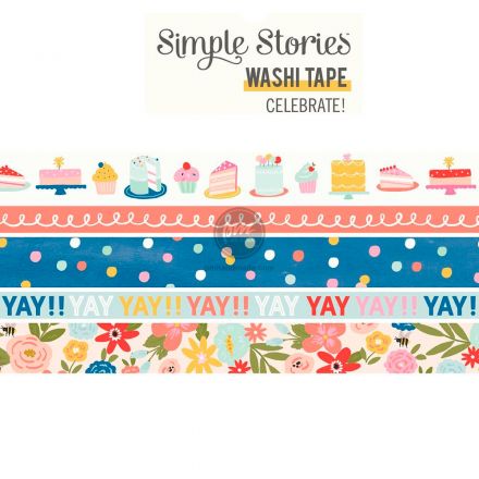 Gói băng keo Washi Tape chủ đề Celebrate