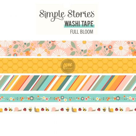 Gói băng keo Washi Tape chủ đề Full Bloom