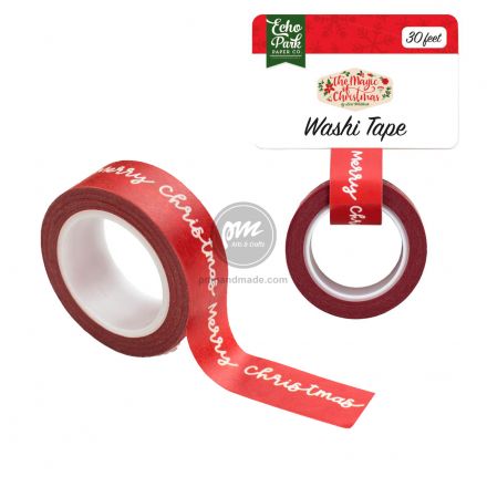 Băng keo washi mẫu chữ Merry Christmas Script