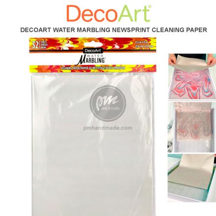 Xấp 8 tờ giấy làm sạch màu ấn thủy - Marbling cleaning Paper