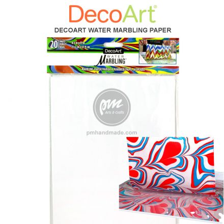 Xấp 10 tờ giấy nhuộm ấn thủy - Water Marbling Paper