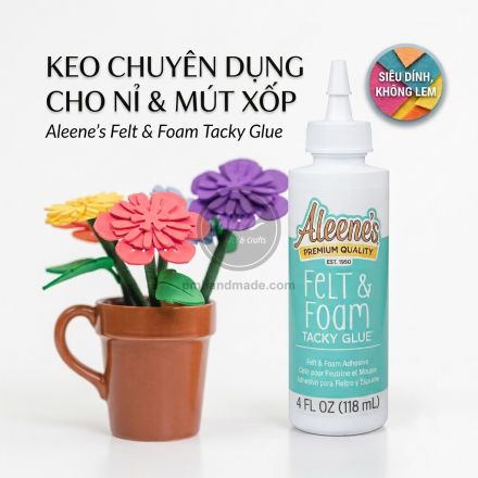 Keo dán vải nỉ và xốp hiệu Aleene's