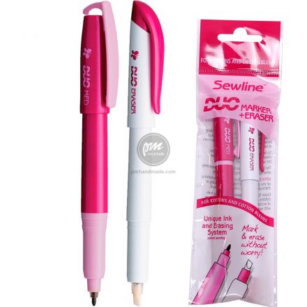 Combo bút đánh dấu và bút xóa lên vải