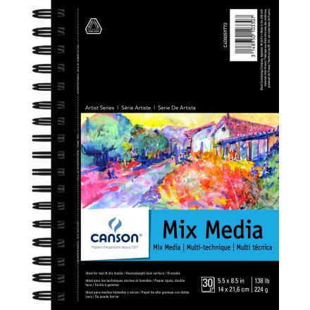 Sổ vẽ canson Mix Media Pad 5.5"X8.5"