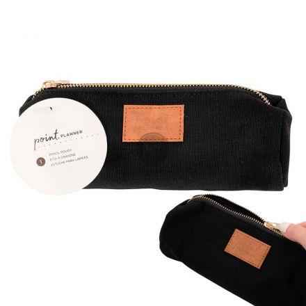 Túi đựng bút vải canvas màu đen