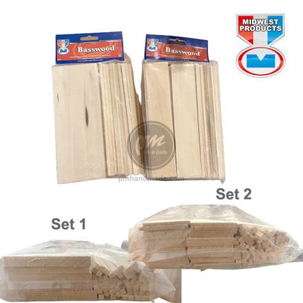 Gói gỗ Basswood làm mô hình dạng tấm và thanh dài