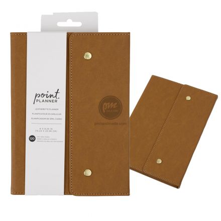 Sổ da màu nâu có nút khóa hiệu AC