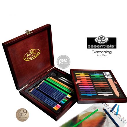 Hộp chì màu gỗ Royal 49 món