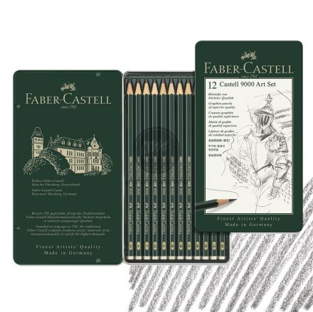 Bộ chì Farber Castell 9000 artist graphite 12 cây