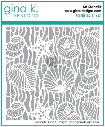 Khuôn vẽ Stencil mẫu seashells