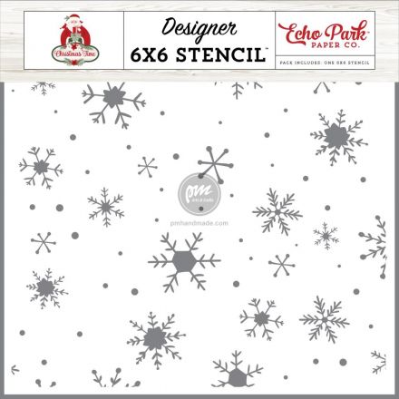 Khuôn vẽ Stencil mẫu bông tuyết