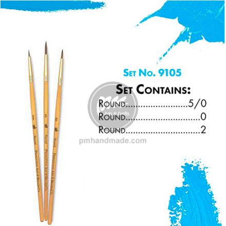Bộ 3 cọ round Princeton 9105
