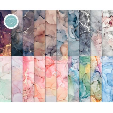 Tập paper pad mẫu Ink Drops - Dusk 12x12 inch