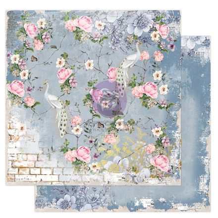 Giấy paper pad lẻ mẫu where peacocks gather 12"x12"