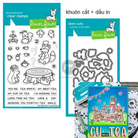 Combo dấu in và khuôn cắt mẫu tea-rrific day