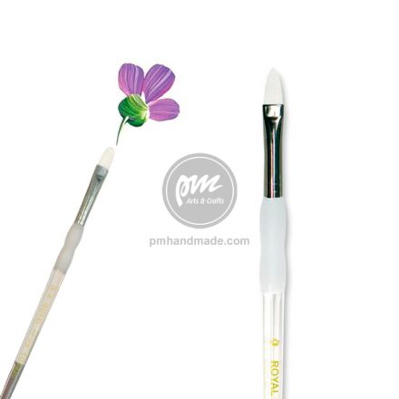 Cọ vẽ soft grip white taklon filbert