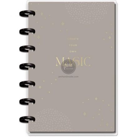 Sổ ghi chú bìa xám in chữ magic size a5