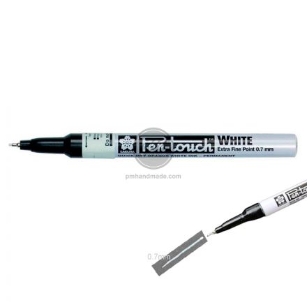 Bút Sakura pen touch extra fine point - màu trắng