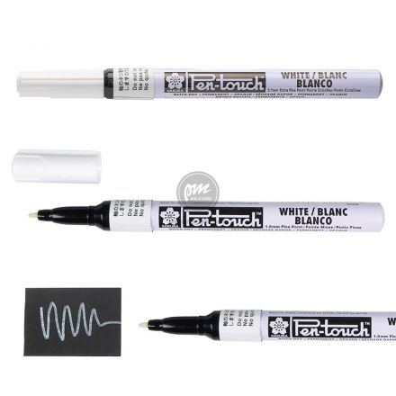 Bút Sakura pen touch fine point - màu trắng