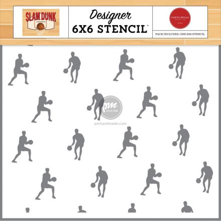 Khuôn vẽ stencil mẫu Basketball hiệu Carta Bella