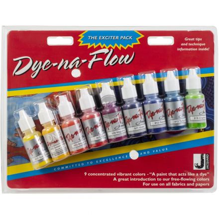 Màu vẽ lụa Jacquard Dye-Na-Flow set 9 lọ mini