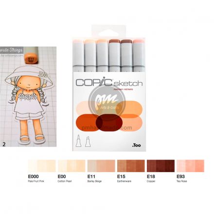 Bộ bút Copic Sketch 6 màu portrait