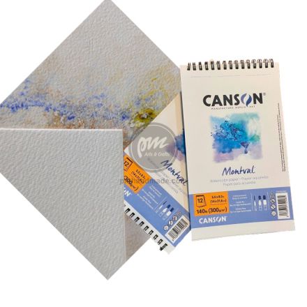 Sổ vẽ màu nước canson Montval 5.5"X8.5"
