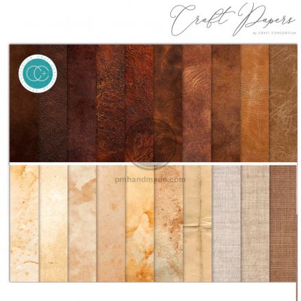 Giấy paper pad họa tiết da Leather 30x30 cm tờ lẽ