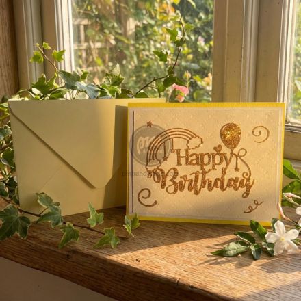 Thiệp handmade chữ Happy Birthday cách điệu