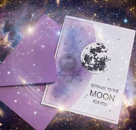Thiệp handmade I'd travel to the moon