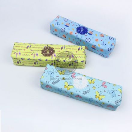 Hộp bút vải họa tiết hoa lá – PB_1011A